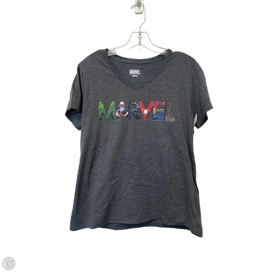 Top Short Sleeve By Clothes Mentor In Grey, Size: L