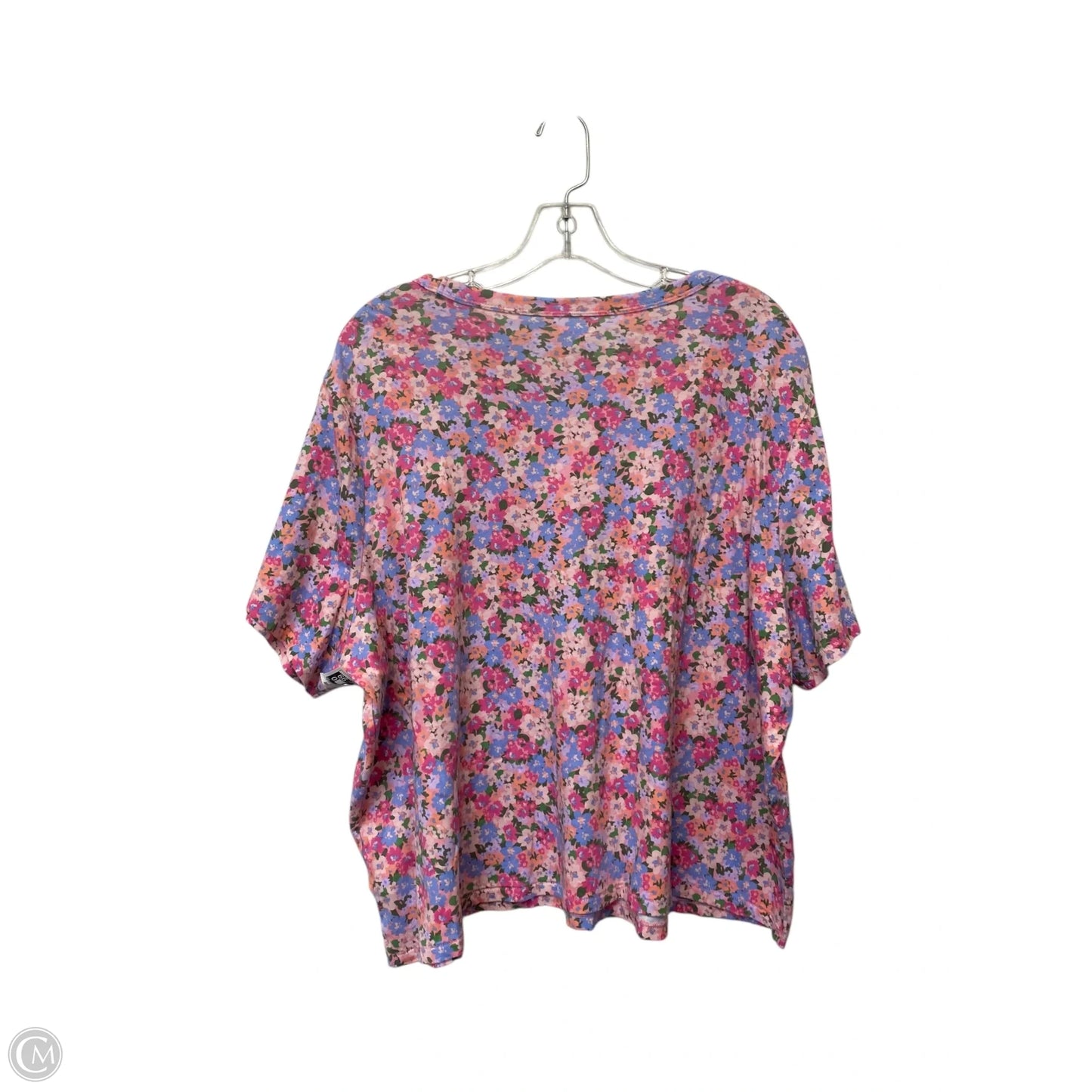 Top Short Sleeve By Old Navy In Floral Print, Size: Xxl