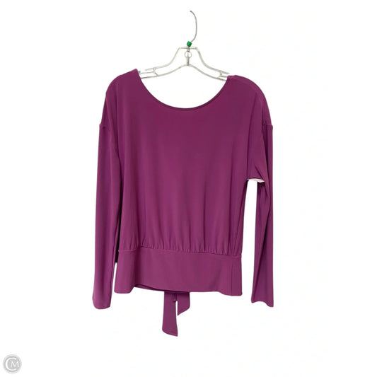 Top Long Sleeve By White House Black Market In Purple, Size: S