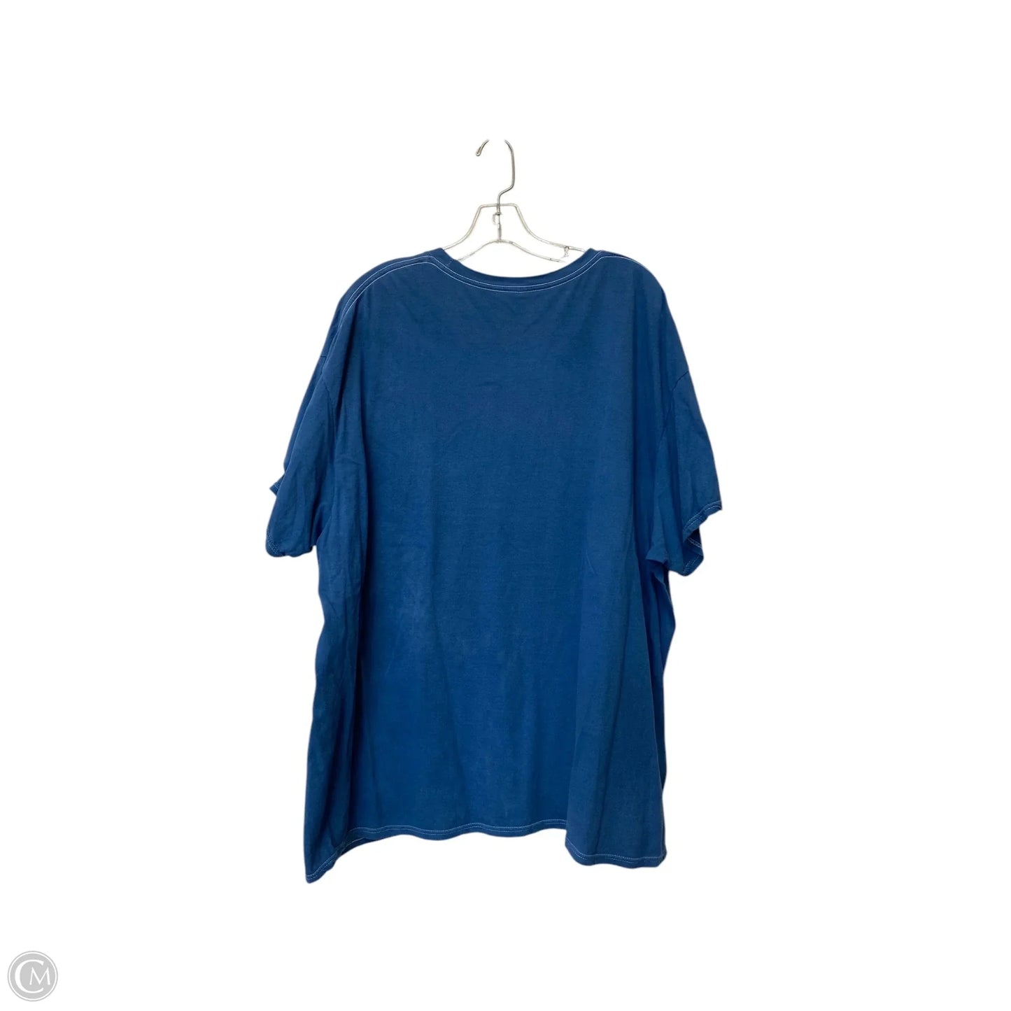 Top Short Sleeve Basic By Clothes Mentor In Blue, Size: 3x