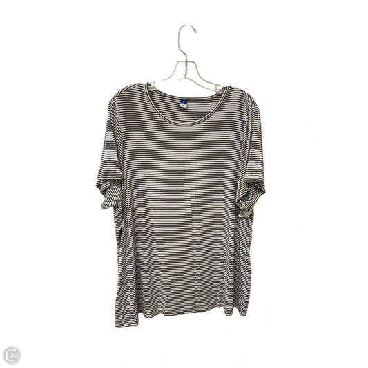 Top Short Sleeve By Old Navy In Striped Pattern, Size: Xxl