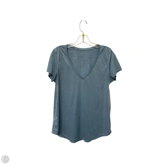 Athletic Top Short Sleeve By Lululemon In Blue, Size: M