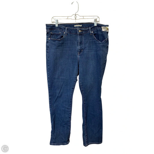 Jeans Straight By Levis In Blue Denim, Size: 18