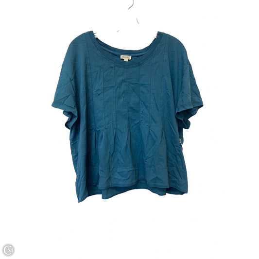 Top Short Sleeve Basic By Pilcro In Blue, Size: Xl