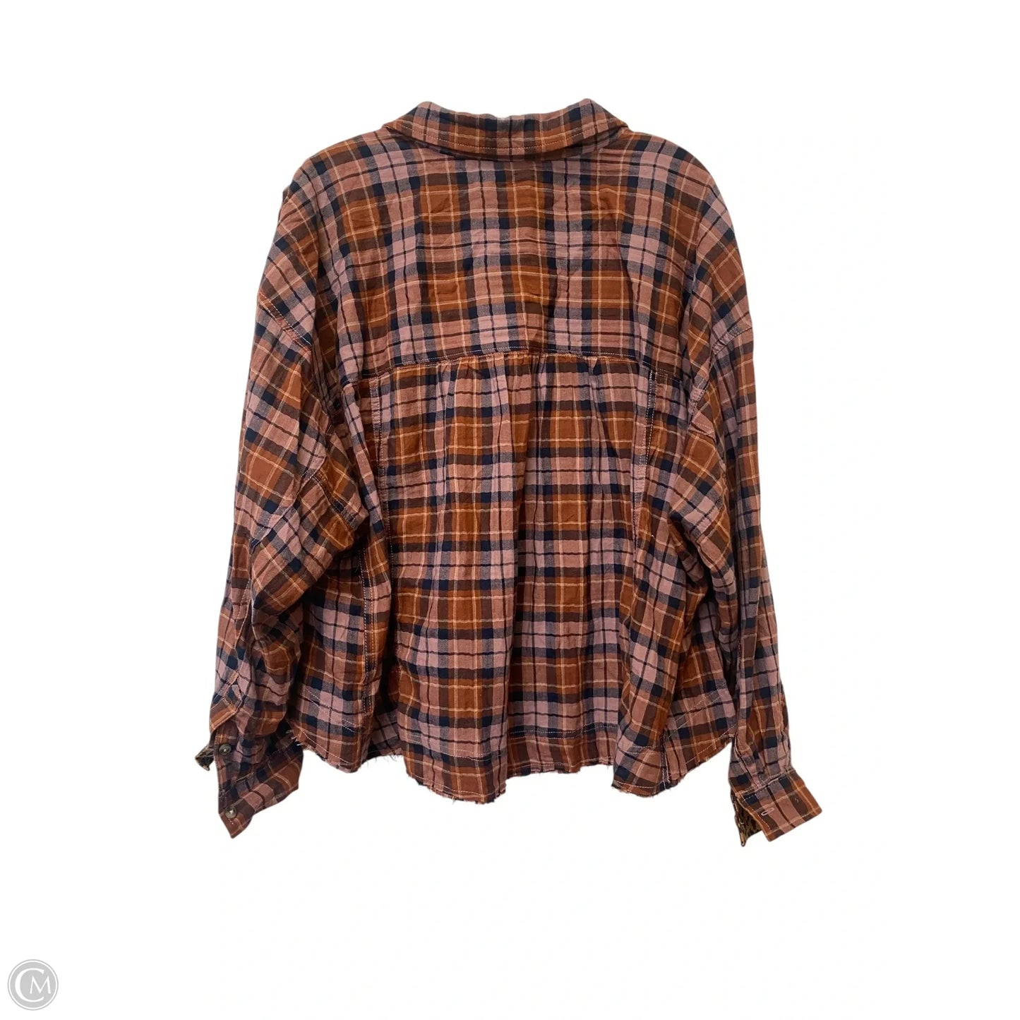Top Long Sleeve By Pilcro In Plaid Pattern, Size: 1x