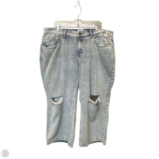 Jeans Wide Leg By Lane Bryant In Blue Denim, Size: 18