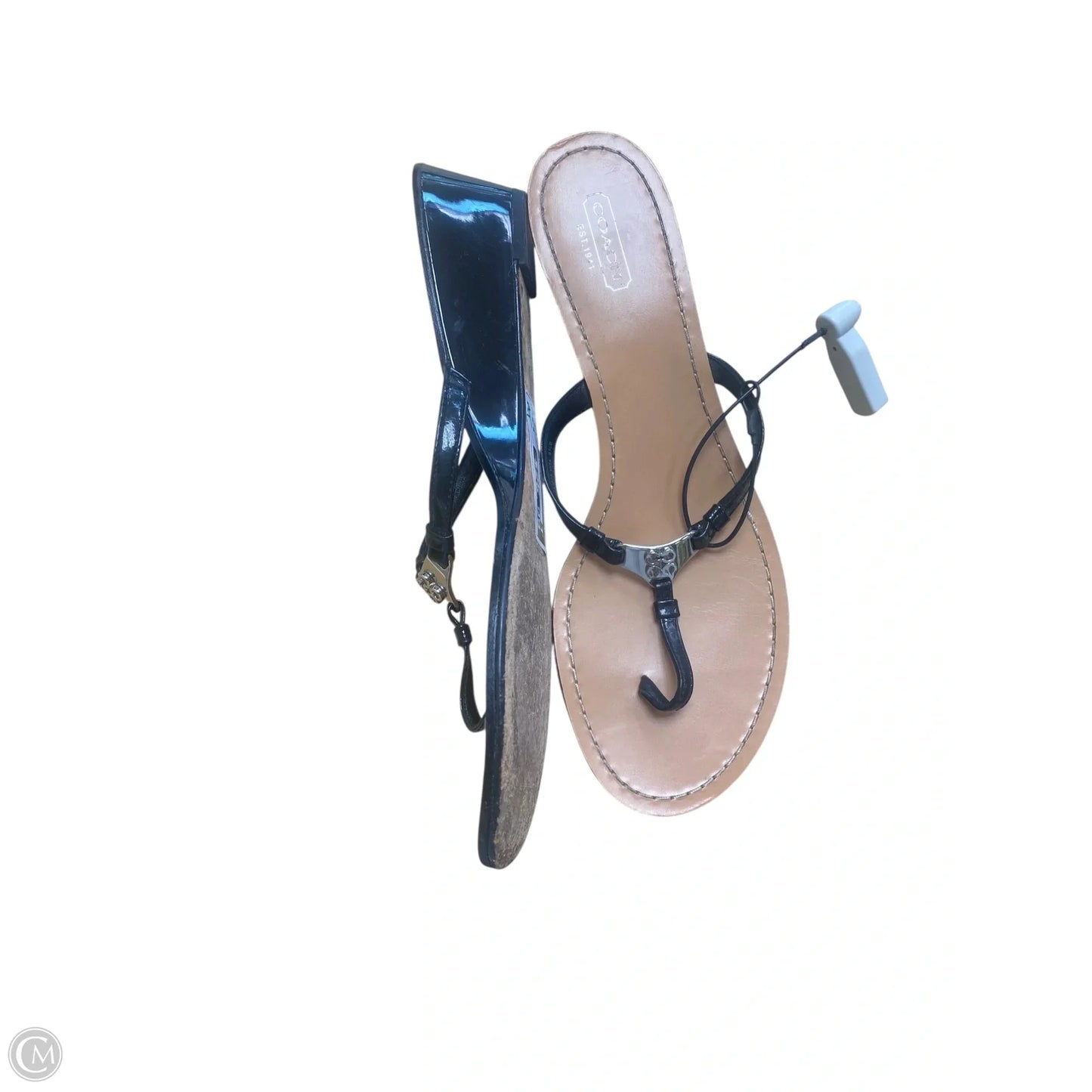 Sandals Designer By Coach In Black & Brown, Size: 9.5