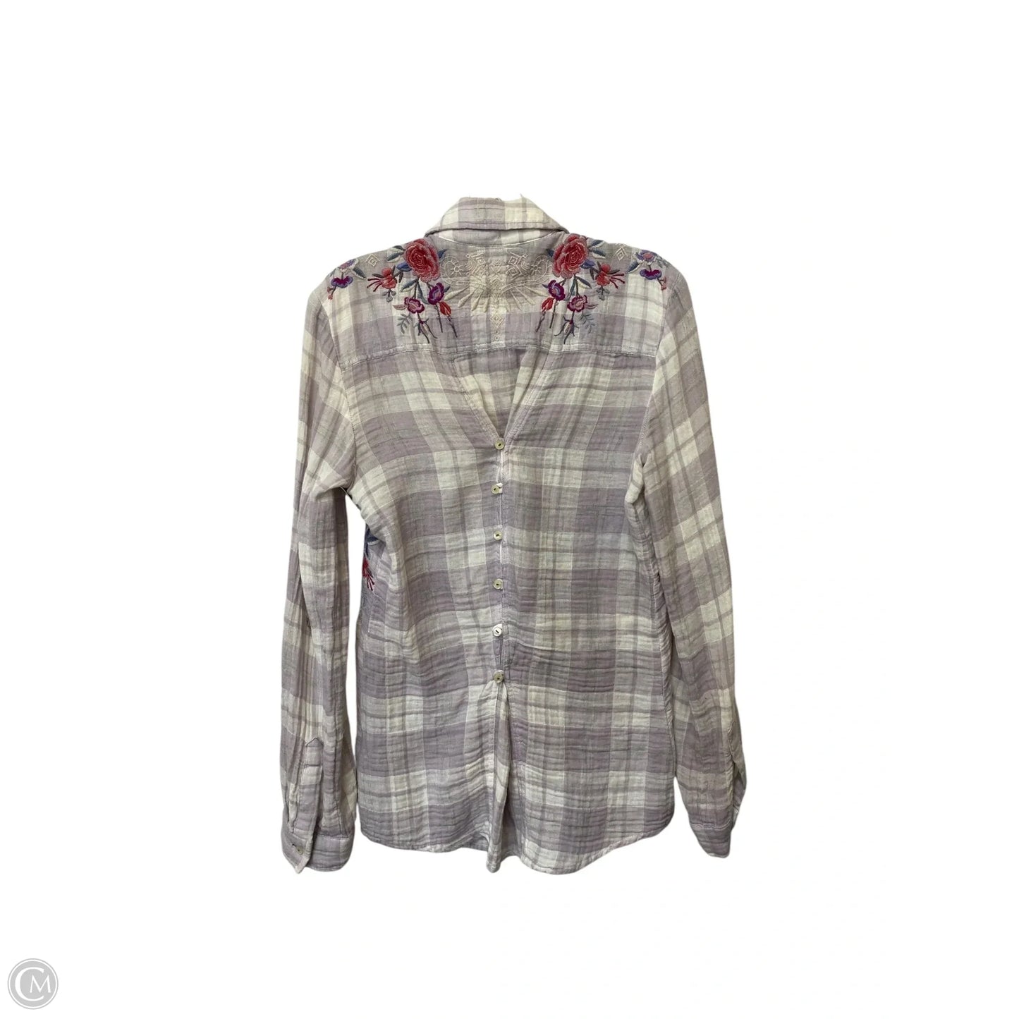 Top Long Sleeve By Johnny Was In Plaid Pattern, Size: Xs