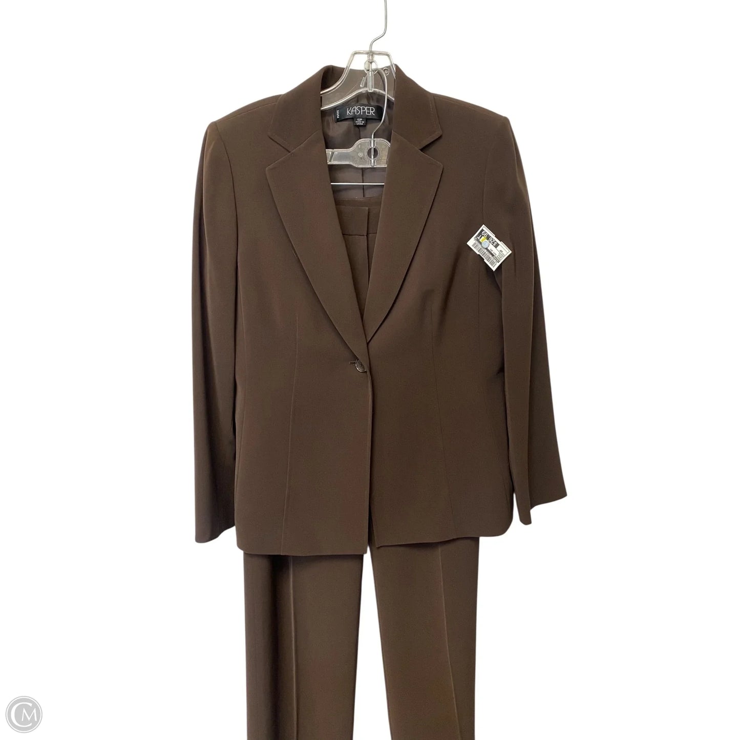 Pants Suit 2pc By Kasper In Brown, Size: 10p