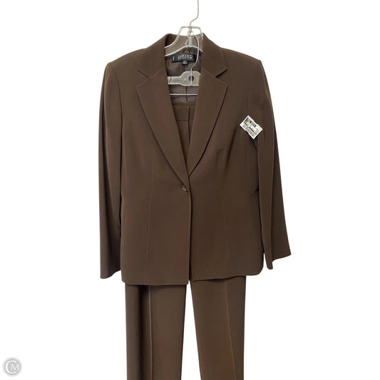 Pants Suit 2pc By Kasper In Brown, Size: 10p