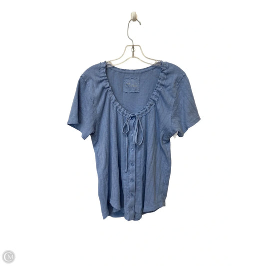 Top Short Sleeve By Aerie In Blue, Size: Xl