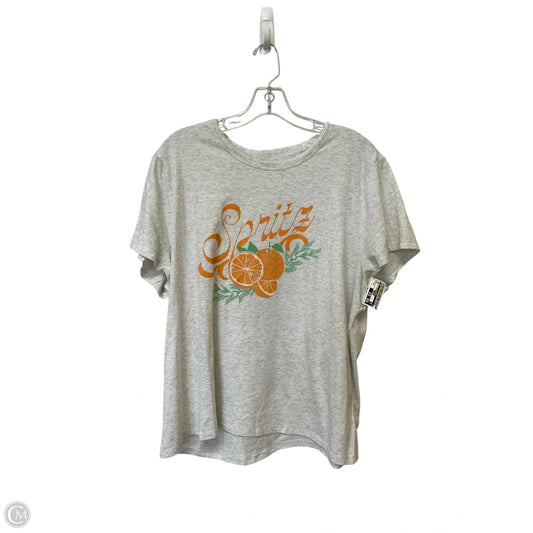 Top Short Sleeve Basic By Gap In Grey, Size: Xxl
