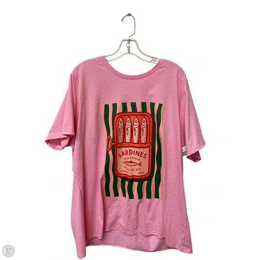 Top Short Sleeve Basic By Port & Company In Pink, Size: 3x