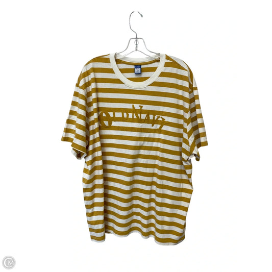 Top Short Sleeve Basic By Old Navy In Striped Pattern, Size: Xxl