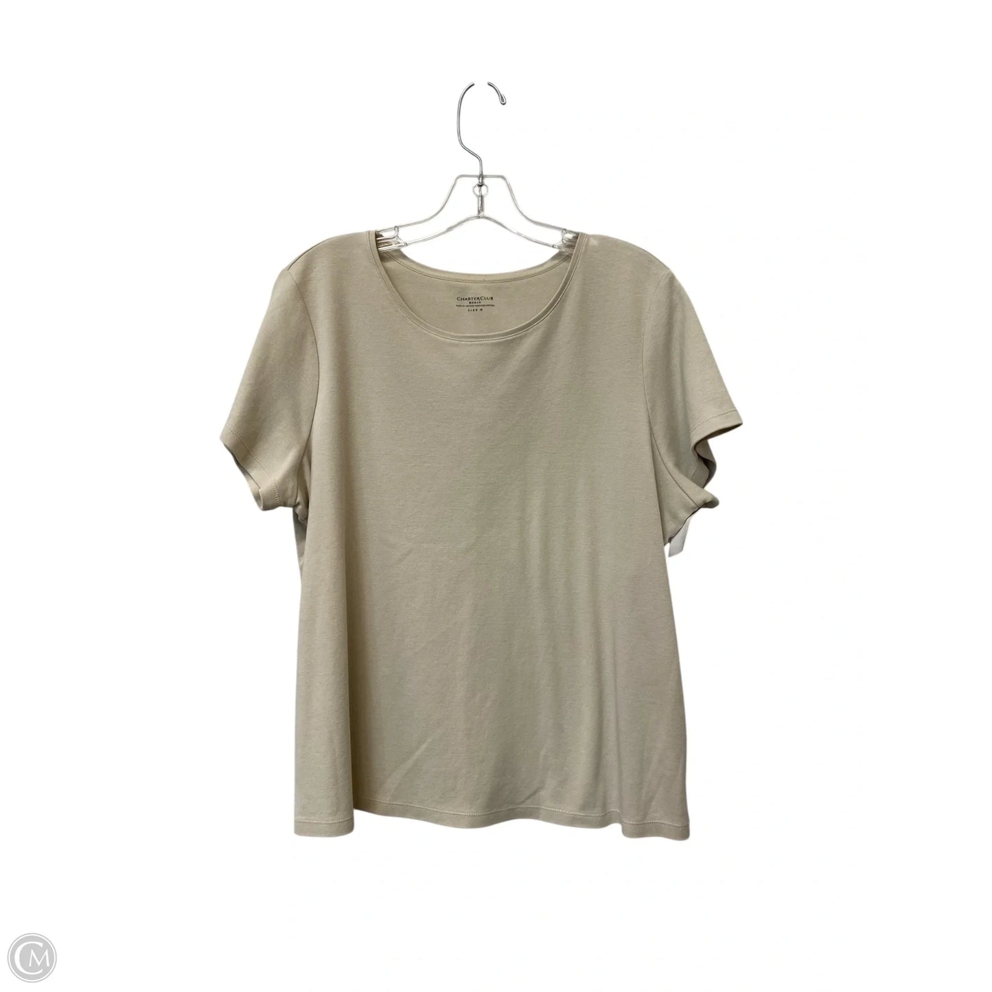 Top Short Sleeve Basic By Clothes Mentor In Brown, Size: 1x