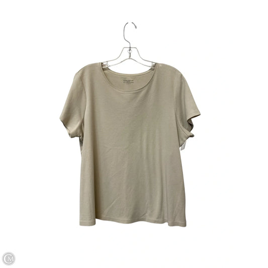 Top Short Sleeve Basic By Clothes Mentor In Brown, Size: 1x