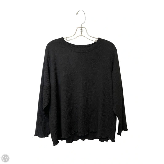 Top Long Sleeve By Modern Works In Black, Size: 1x