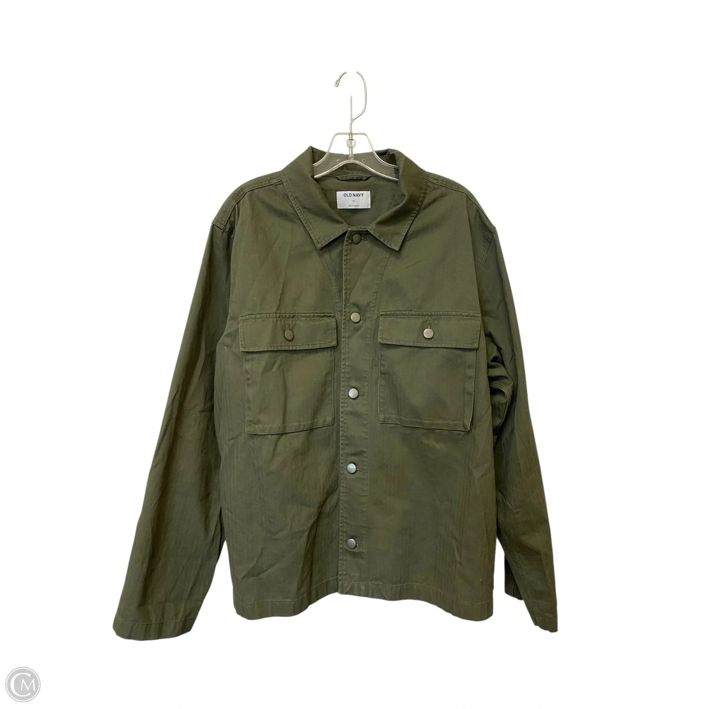 Jacket Shirt By Old Navy In Green Denim, Size: Xl