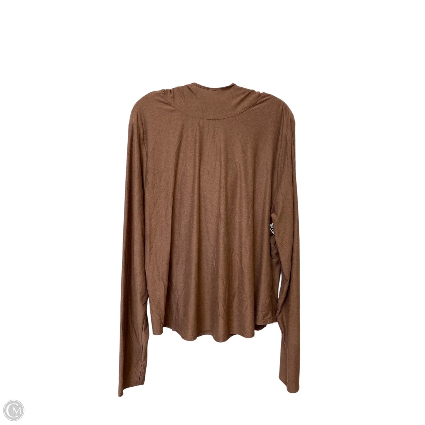 Athletic Top Long Sleeve Hoodie By Old Navy In Brown, Size: Xxl