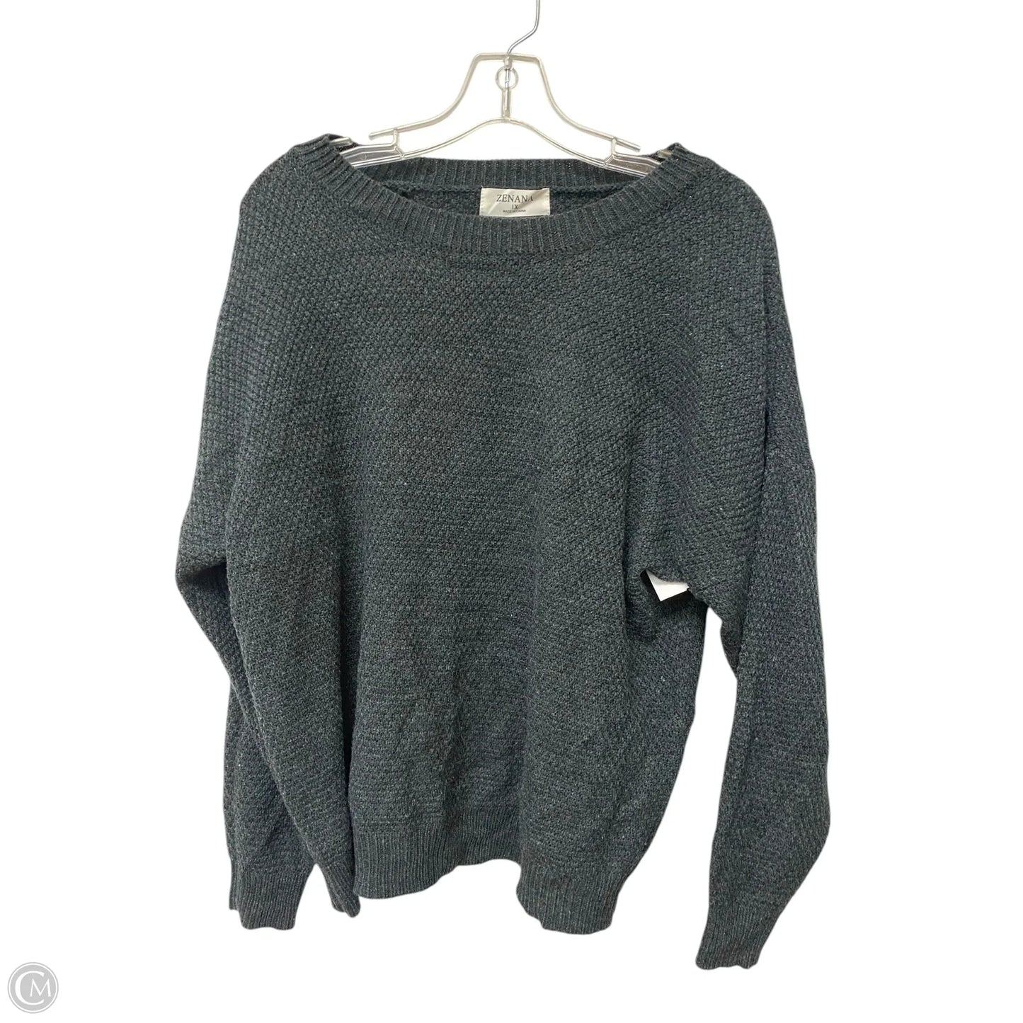 Sweater By Zenana In Grey, Size: 1x