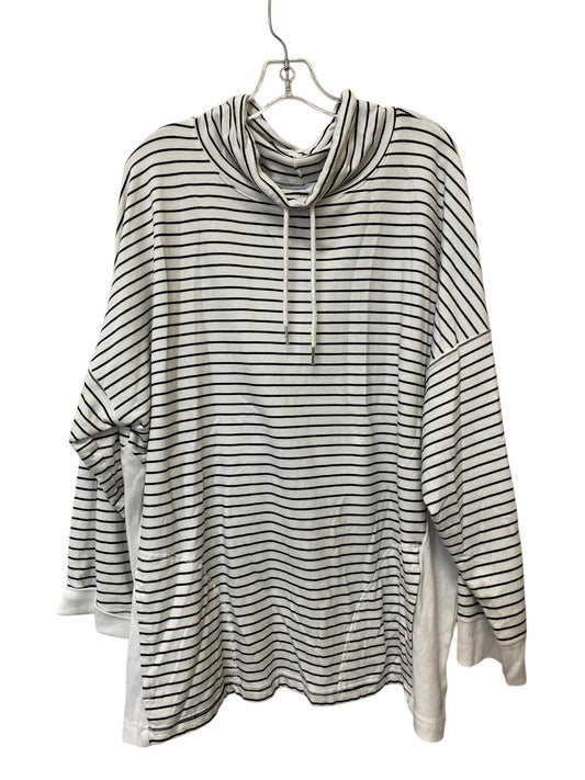 Sweatshirt Collar By Time And Tru In Striped Pattern, Size: 22