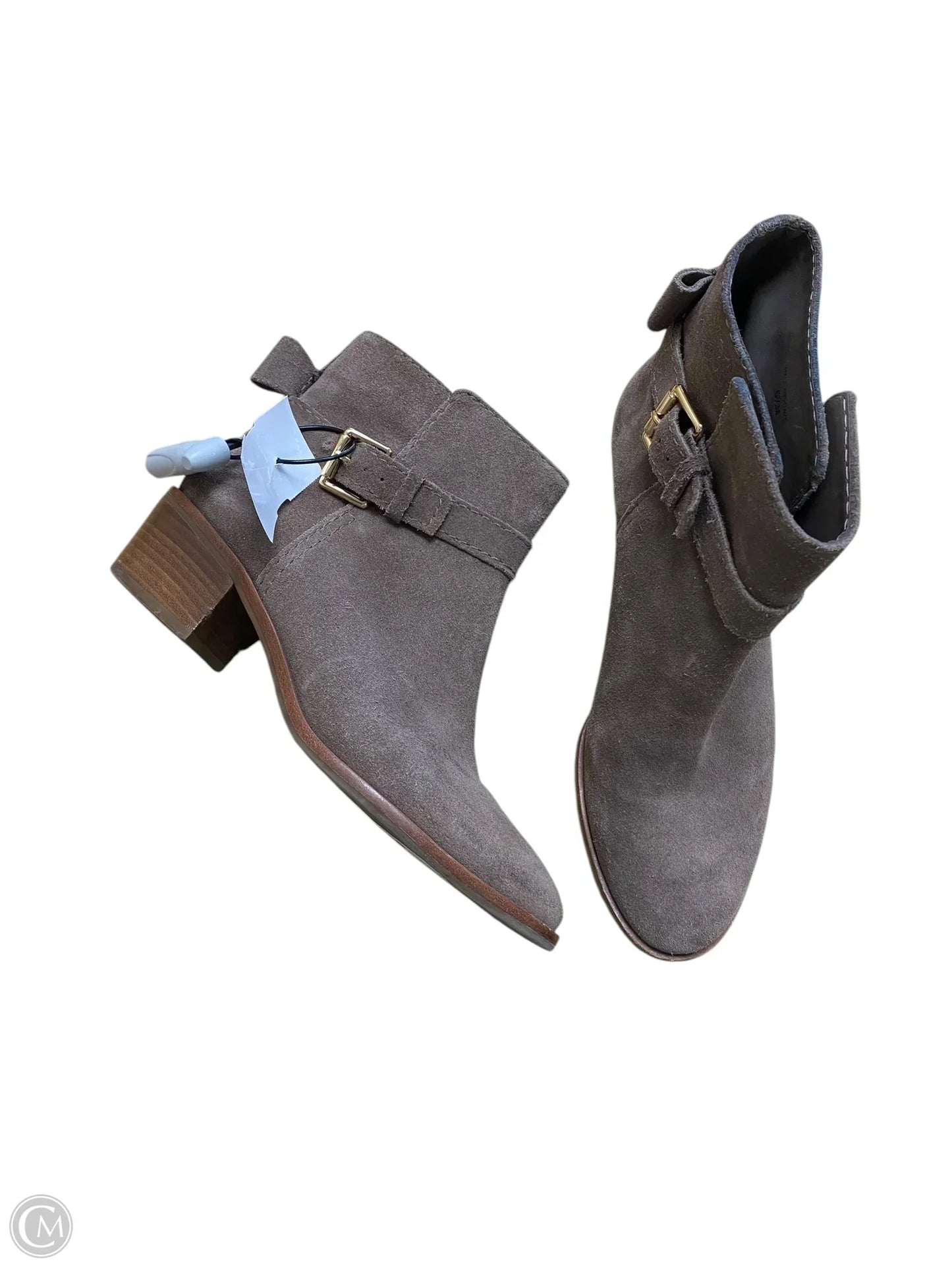 Boots Designer By Kate Spade In Grey, Size: 6.5