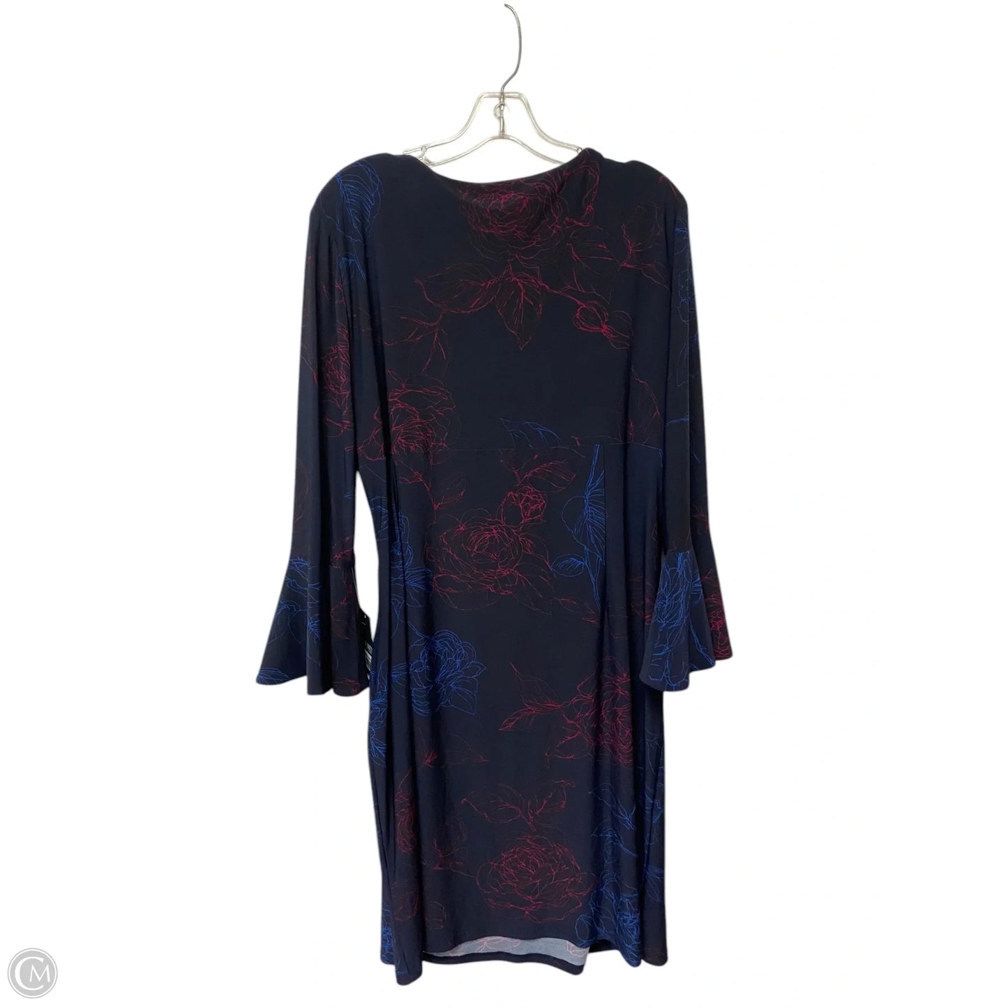 Dress Casual Midi By Lauren By Ralph Lauren In Navy, Size: 18