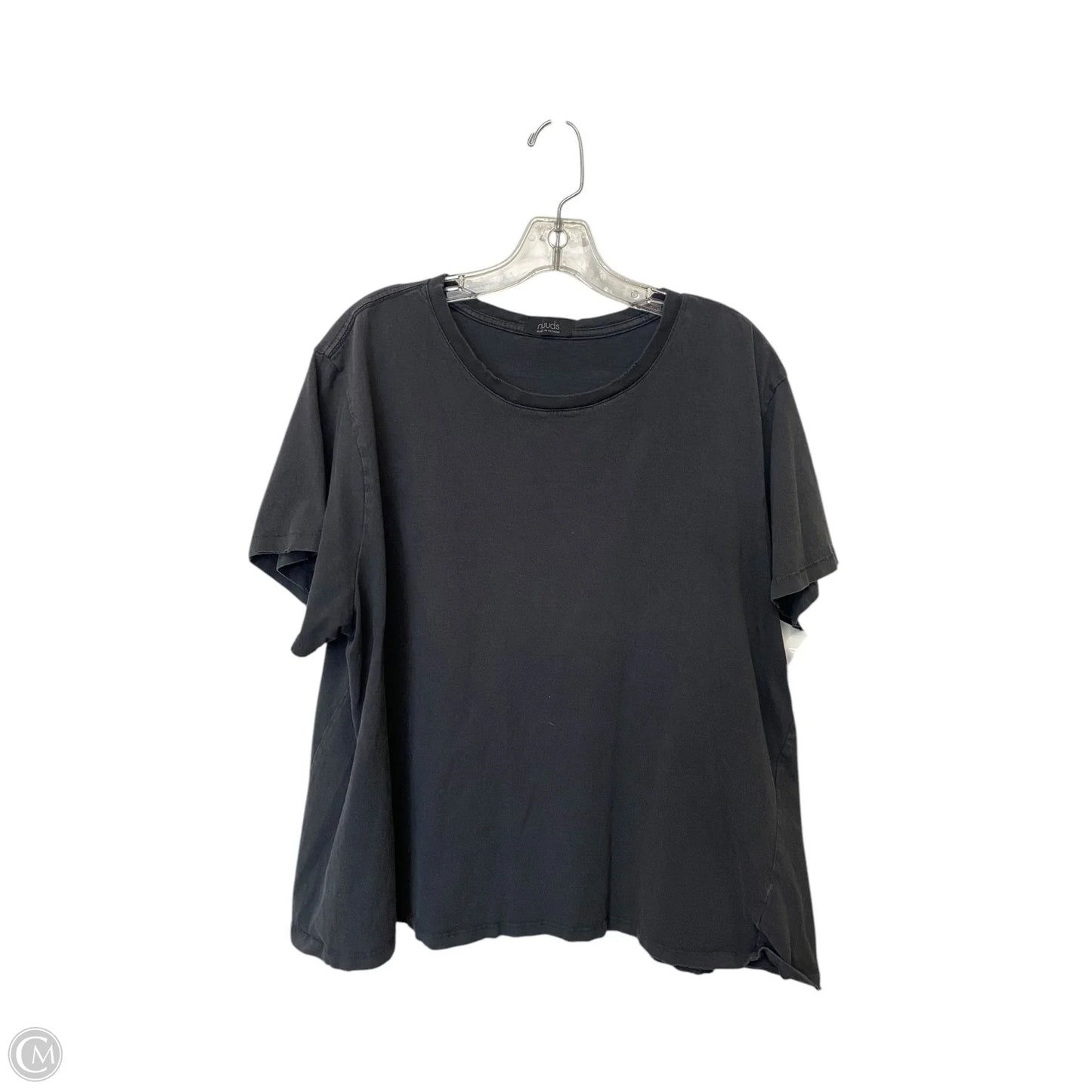 Top Short Sleeve Basic By Clothes Mentor In Grey, Size: Xxl
