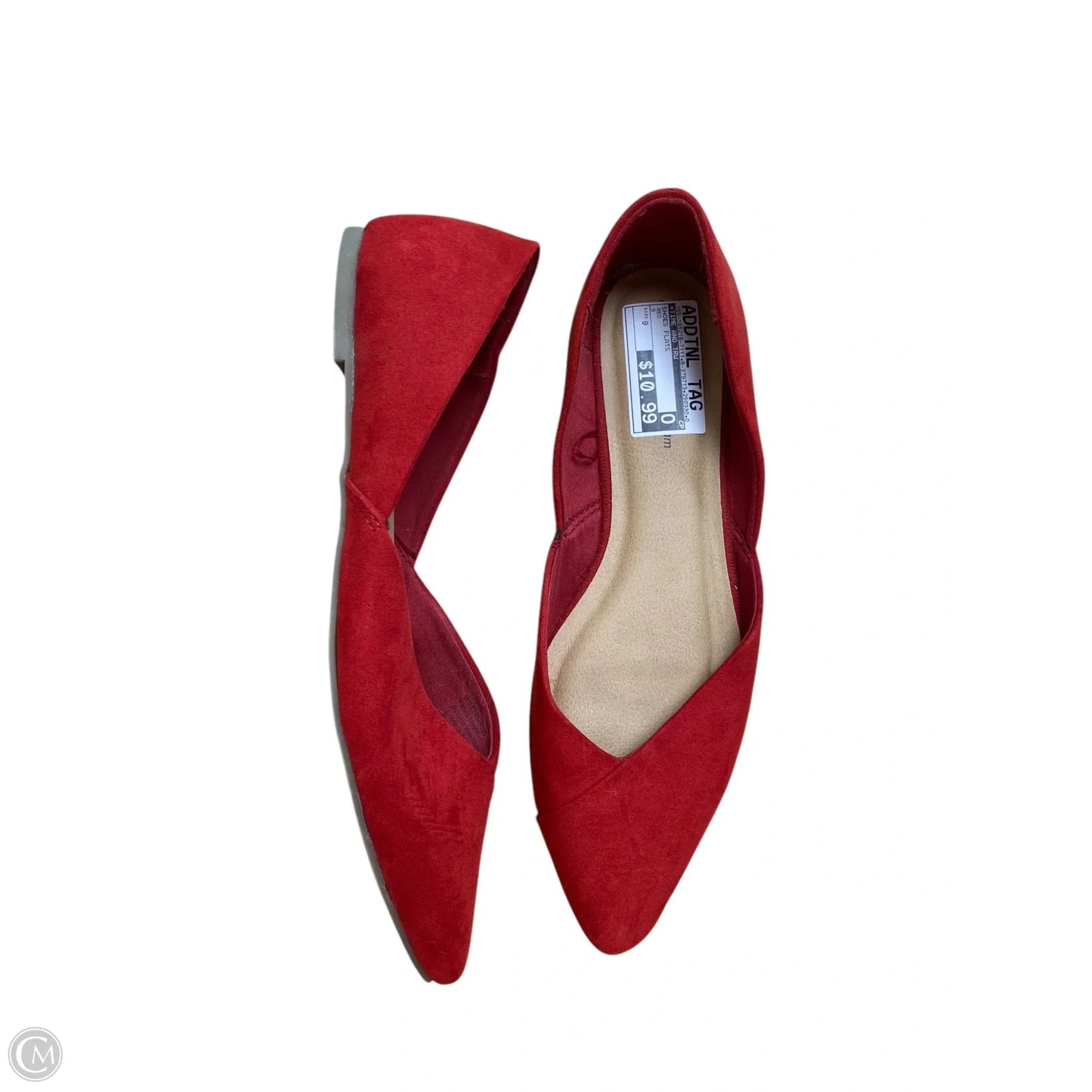 Shoes Flats By Time And Tru In Red, Size: 9