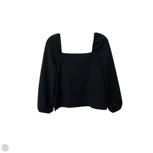 Top Long Sleeve By Madewell In Black, Size: Xs