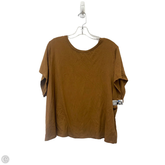 Top Short Sleeve Basic By Old Navy In Brown, Size: 4x