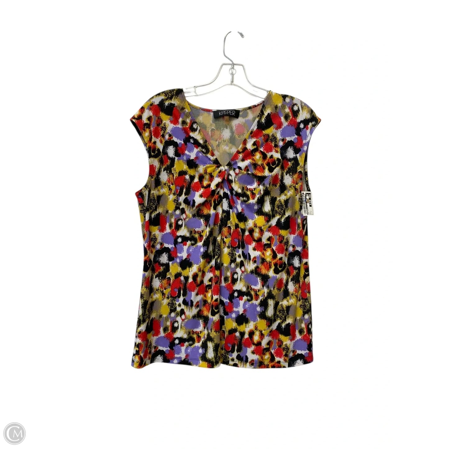 Top Sleeveless By Kasper In Multi-colored, Size: L