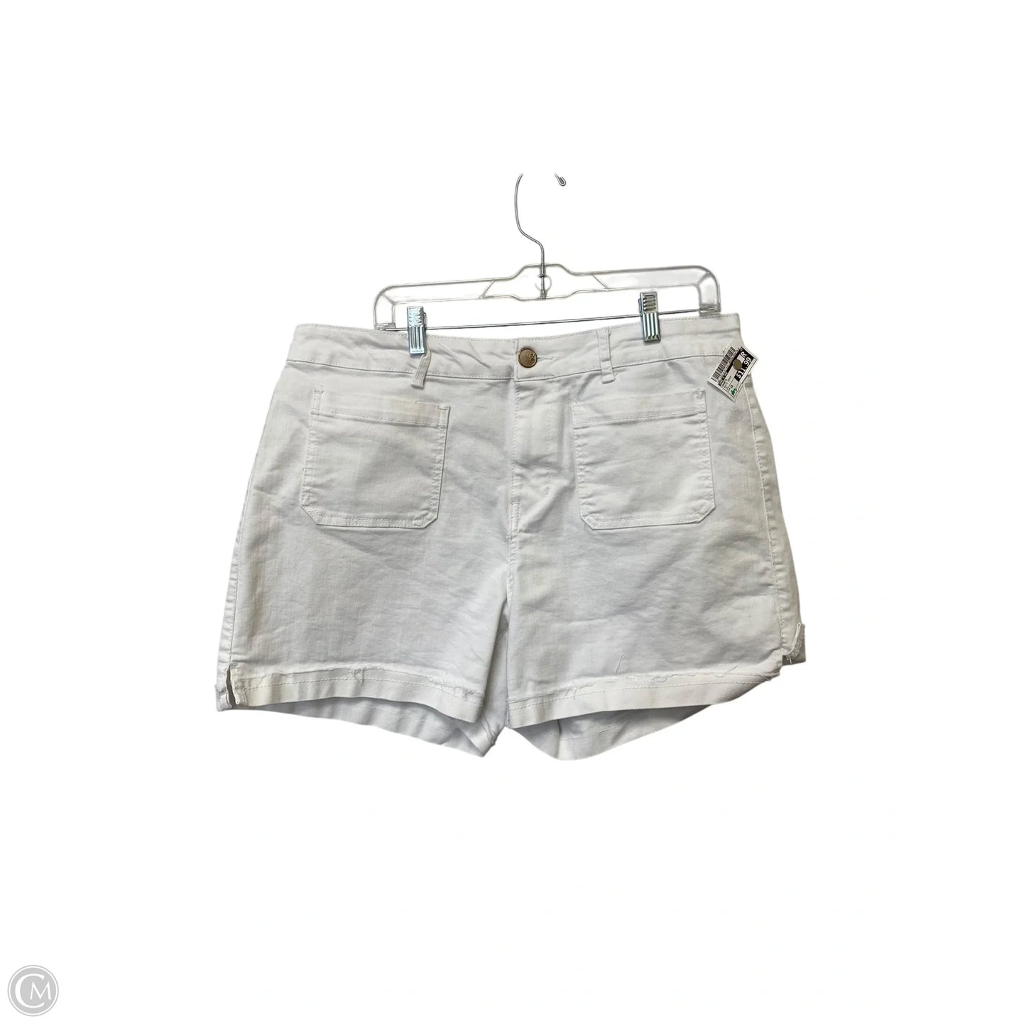 Shorts By One 5 One In White Denim, Size: 16