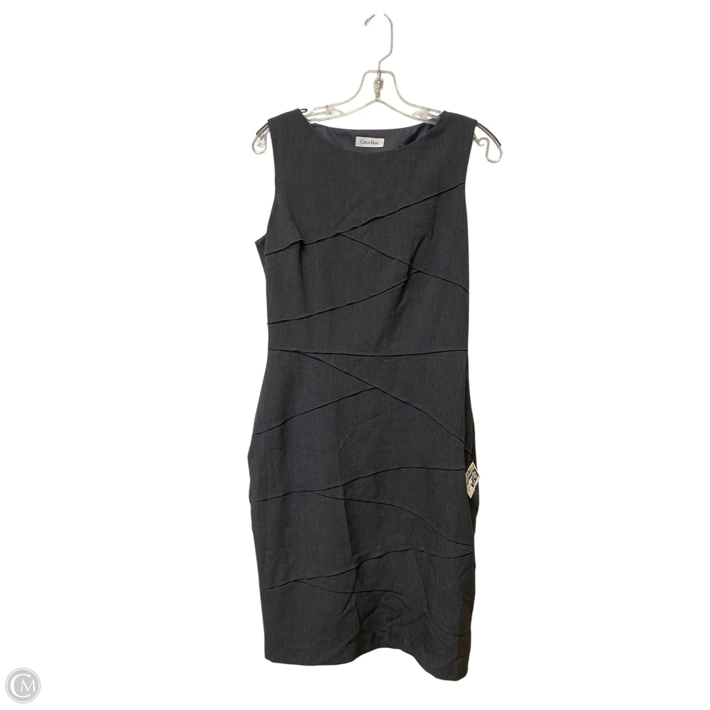 Dress Work By Calvin Klein In Grey, Size: L