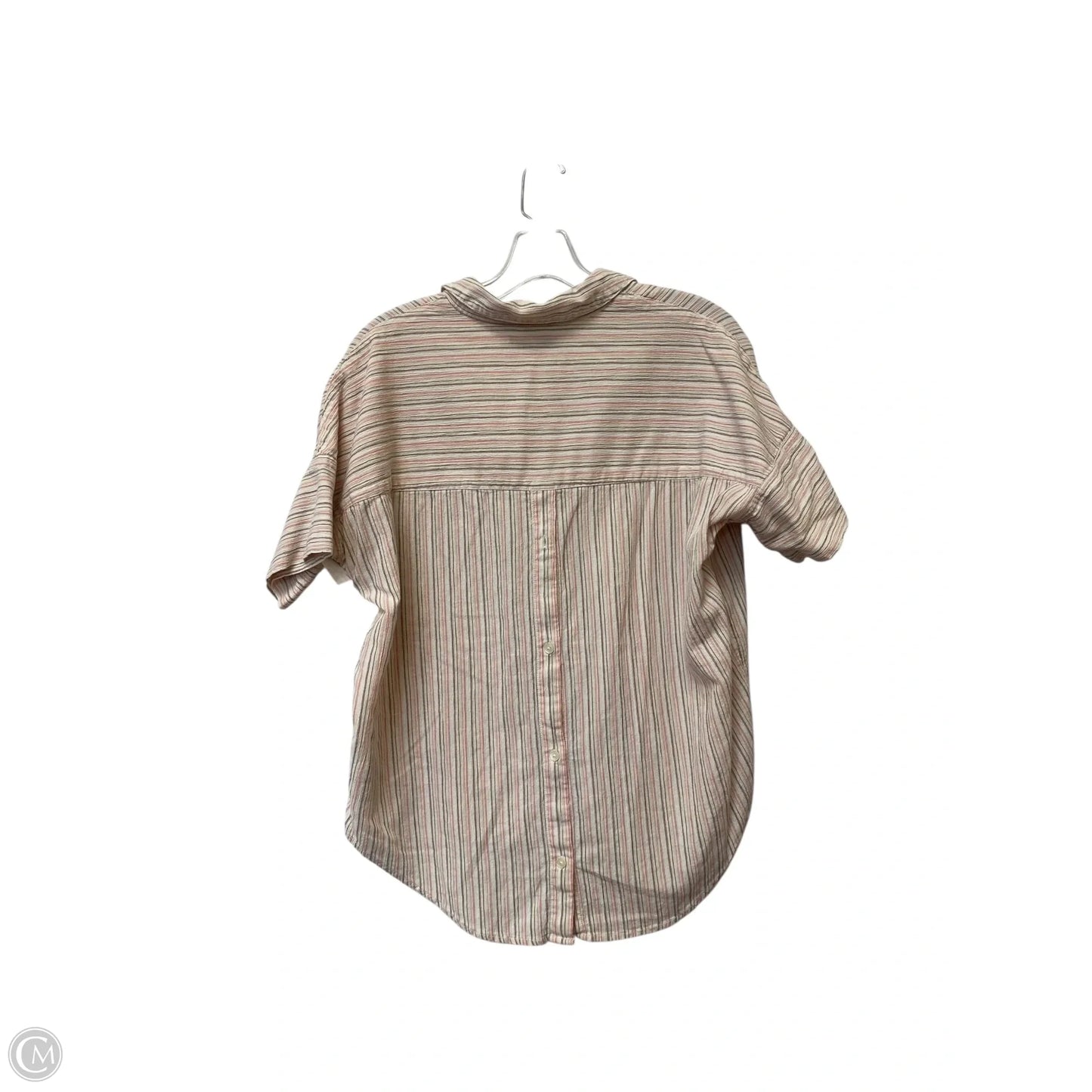 Top Short Sleeve By Madewell In Striped Pattern, Size: Xs