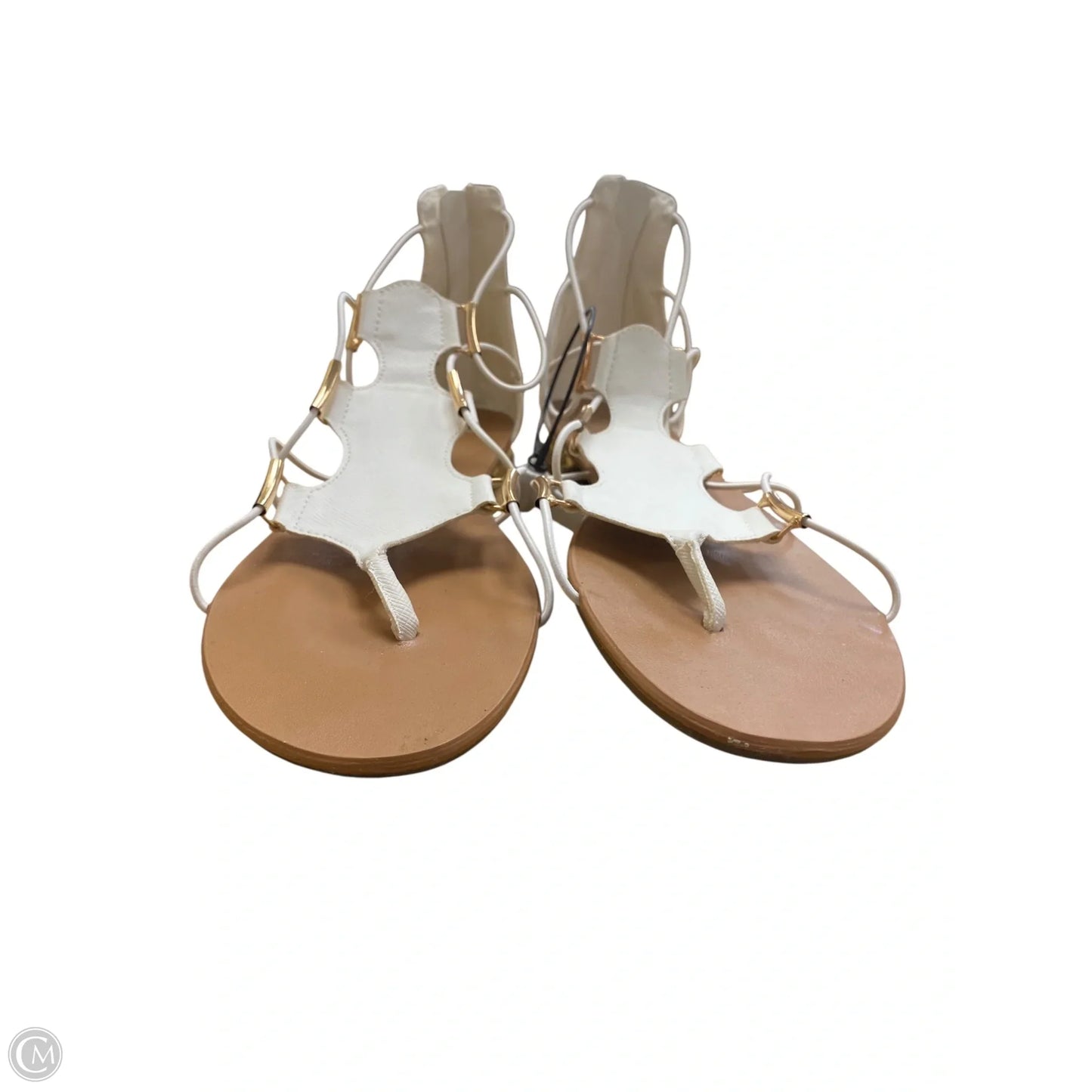 Sandals Flats By Apt 9 In Brown & White, Size: 10