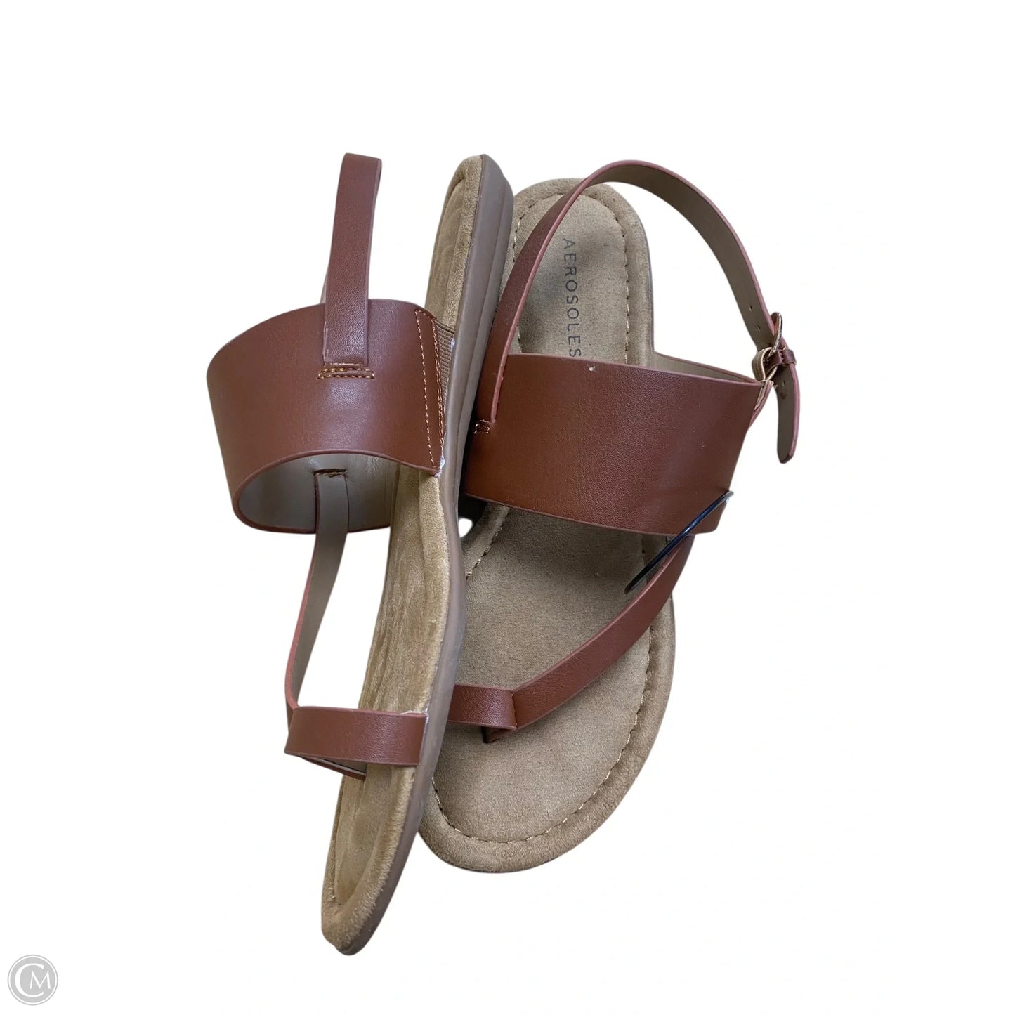 Sandals Flats By Aerosoles In Brown, Size: 9.5