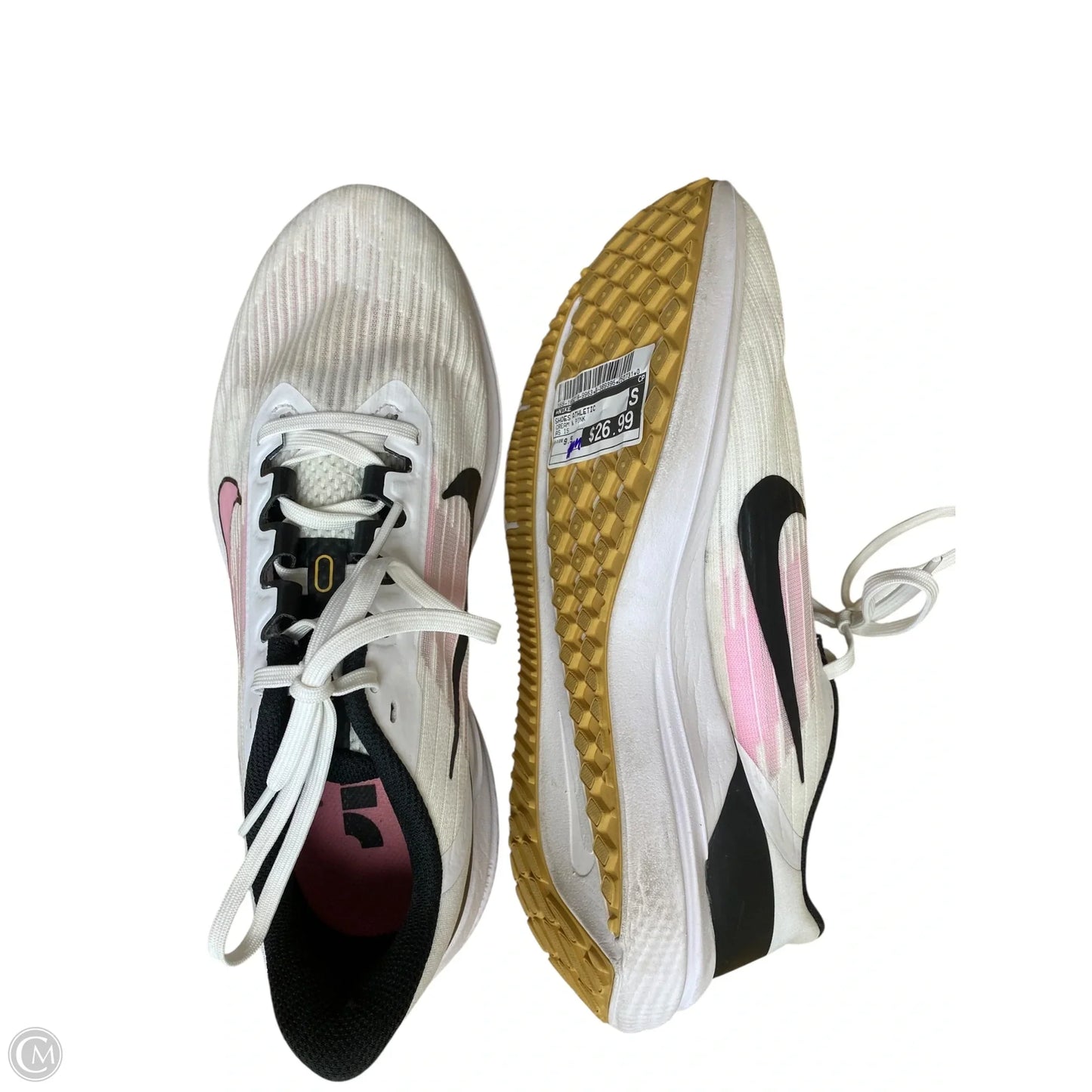 Shoes Athletic By Nike In Cream & Pink, Size: 9.5