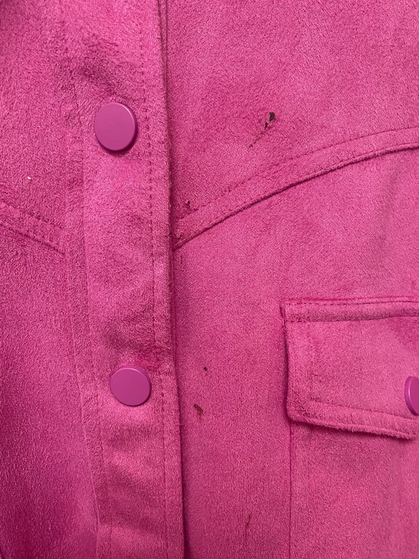 Jacket Leather By Glam In Pink, Size: L