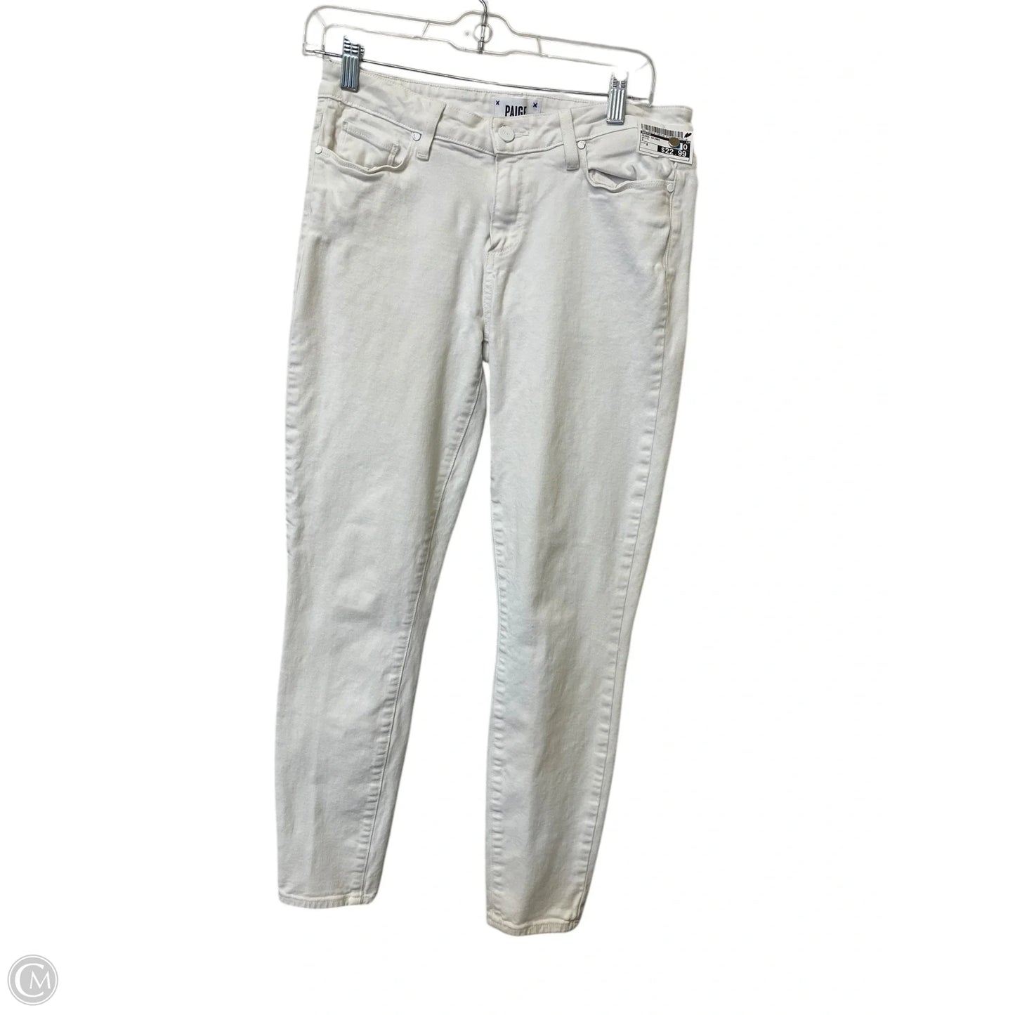 Jeans Skinny By Paige In White, Size: 8