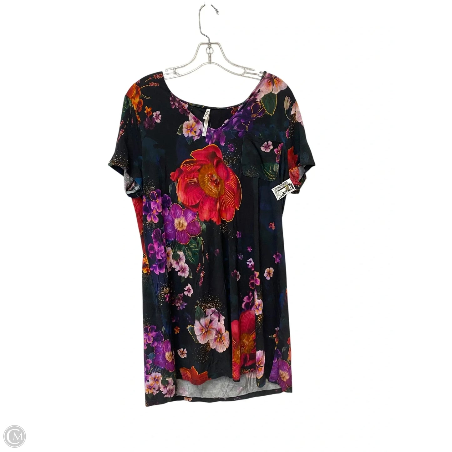 Top Short Sleeve By Soma In Floral Print, Size: L