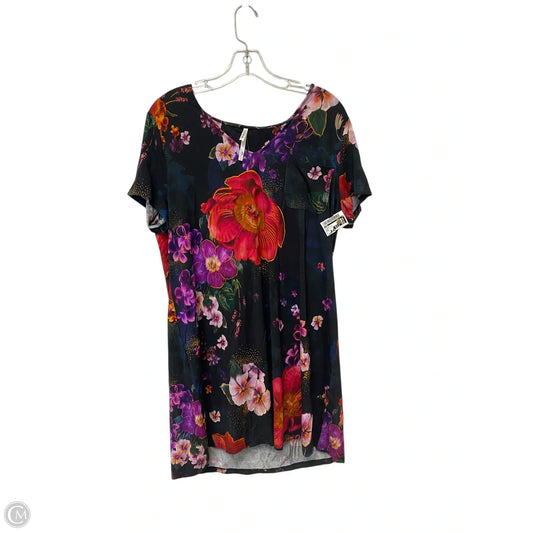 Top Short Sleeve By Soma In Floral Print, Size: L