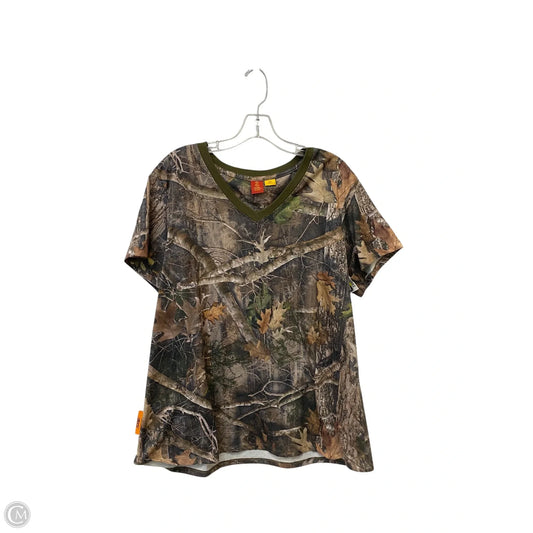 Top Short Sleeve By Clothes Mentor In Camouflage Print, Size: Xxl