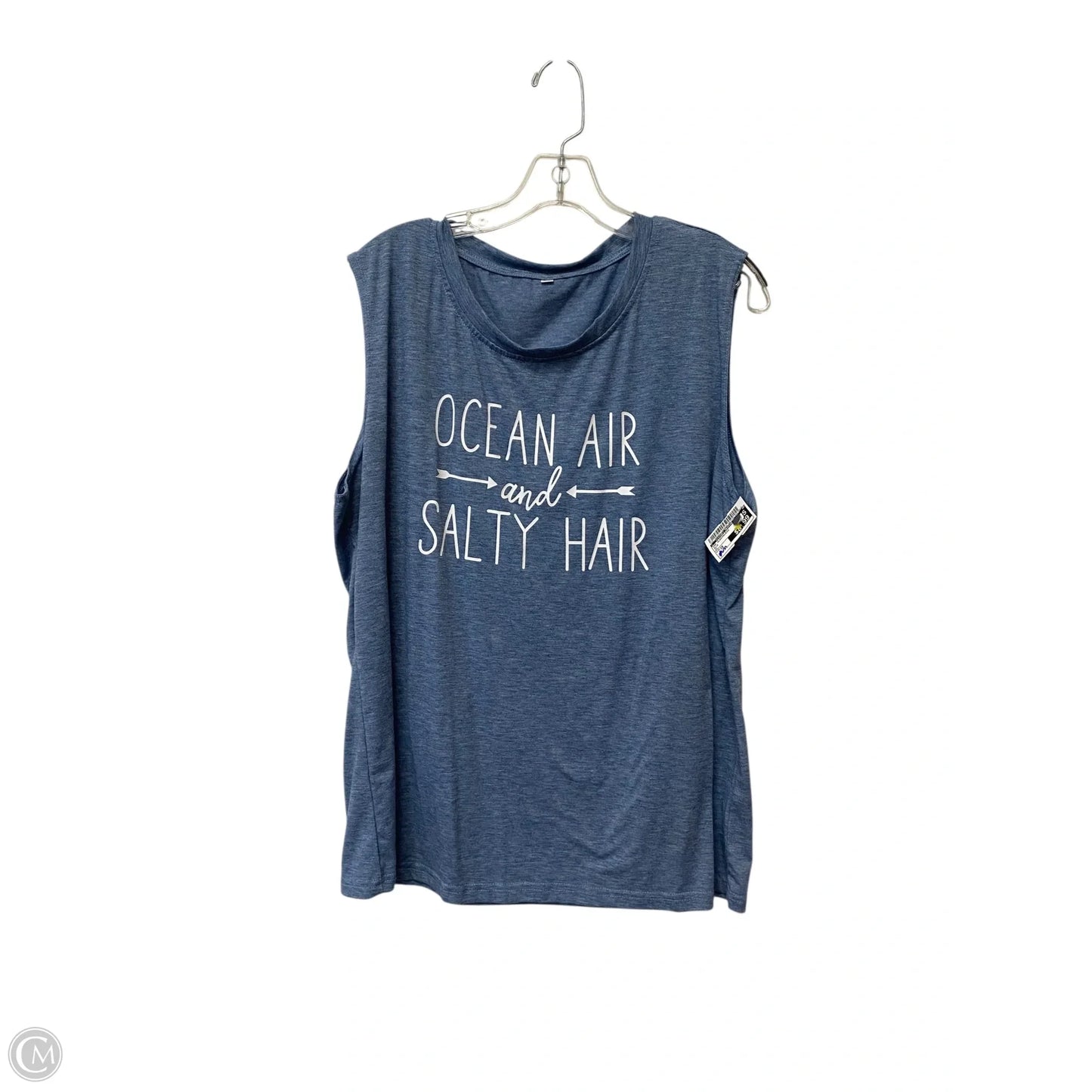 Top Sleeveless By Clothes Mentor In Blue, Size: 2x