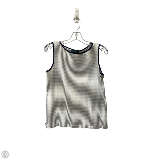 Top Sleeveless By Lauren By Ralph Lauren In Striped Pattern, Size: L