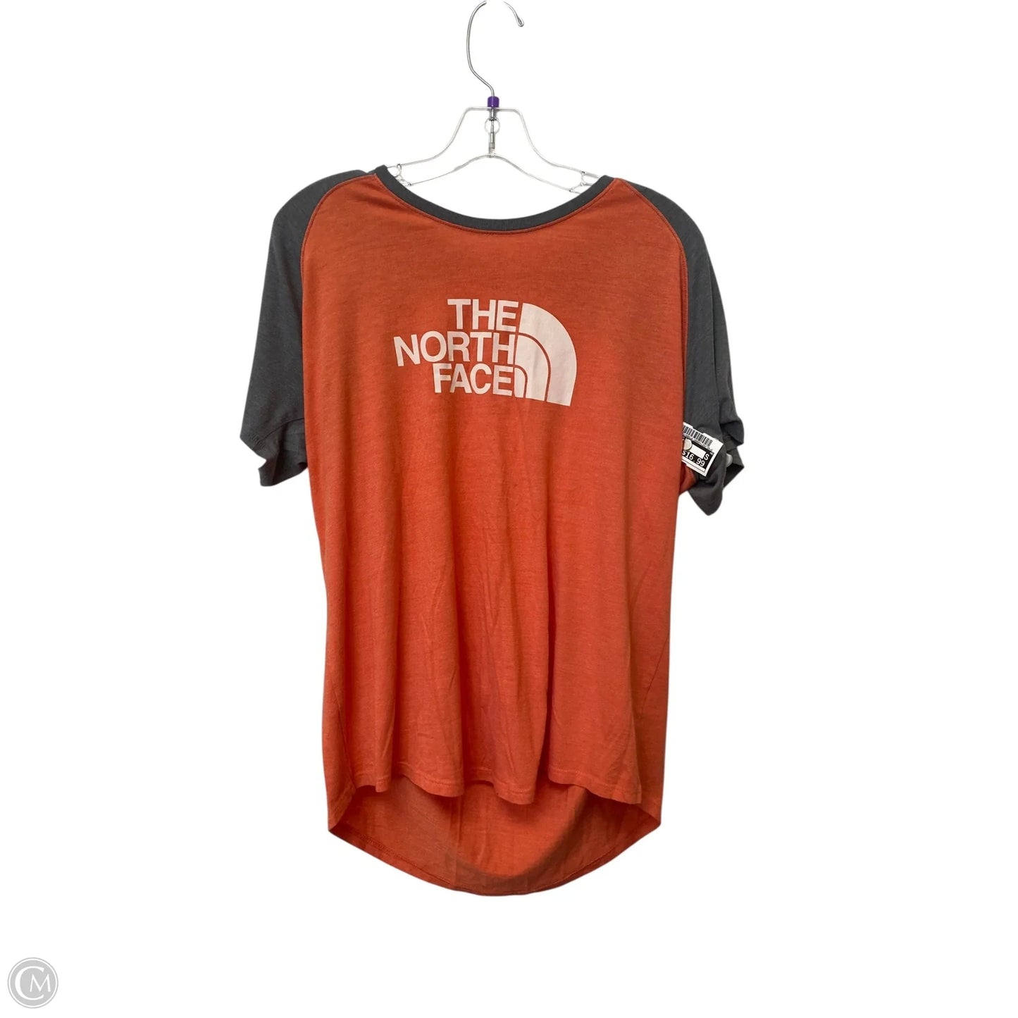 Top Short Sleeve By The North Face In Grey & Orange, Size: Xl