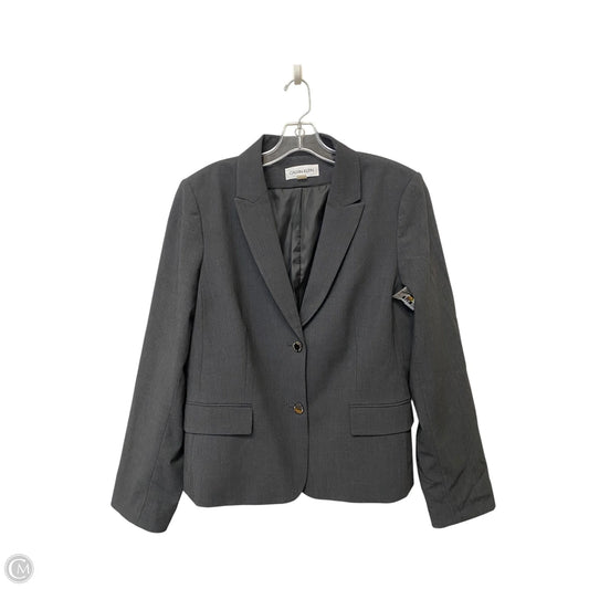 Blazer By Calvin Klein In Grey, Size: 16