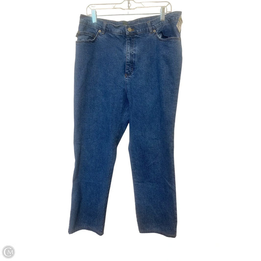 Jeans Straight By Lauren By Ralph Lauren In Blue Denim, Size: 16