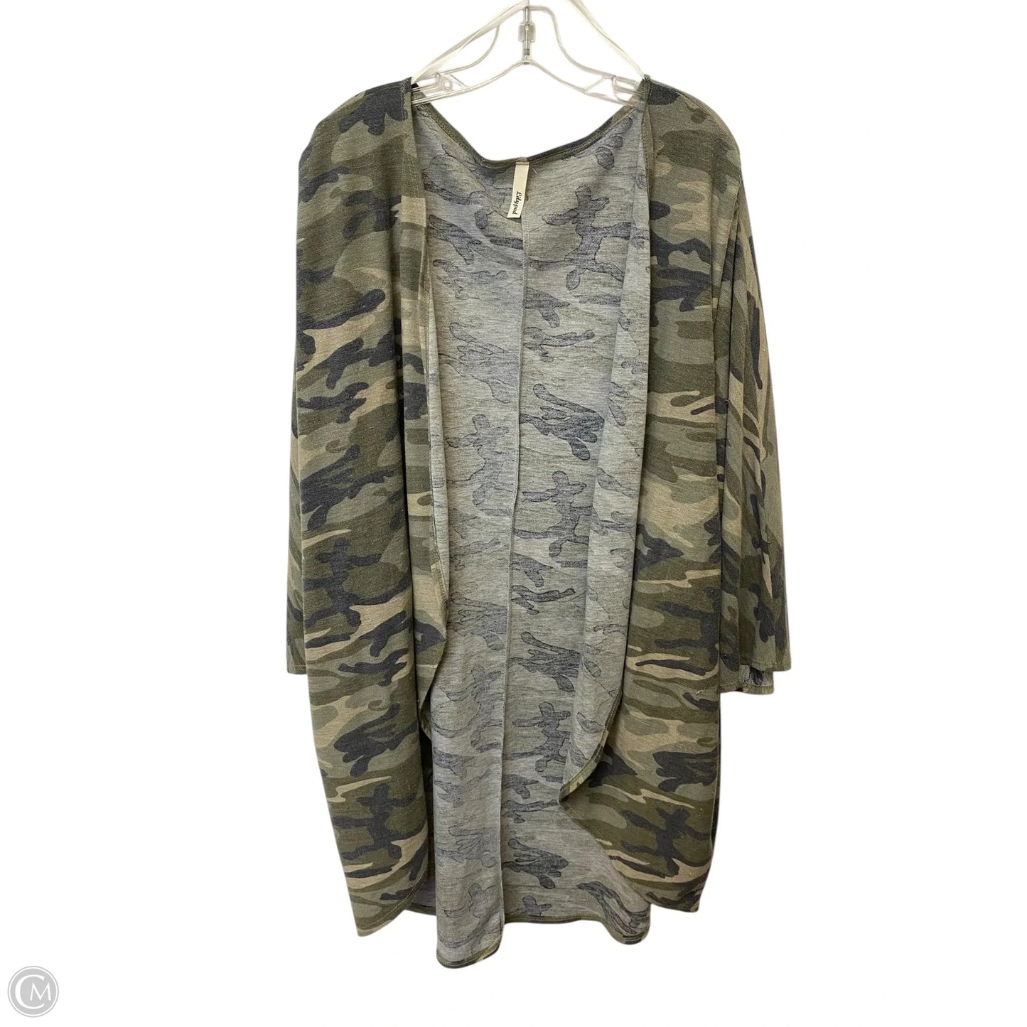 Cardigan By Clothes Mentor In Camouflage Print, Size: L