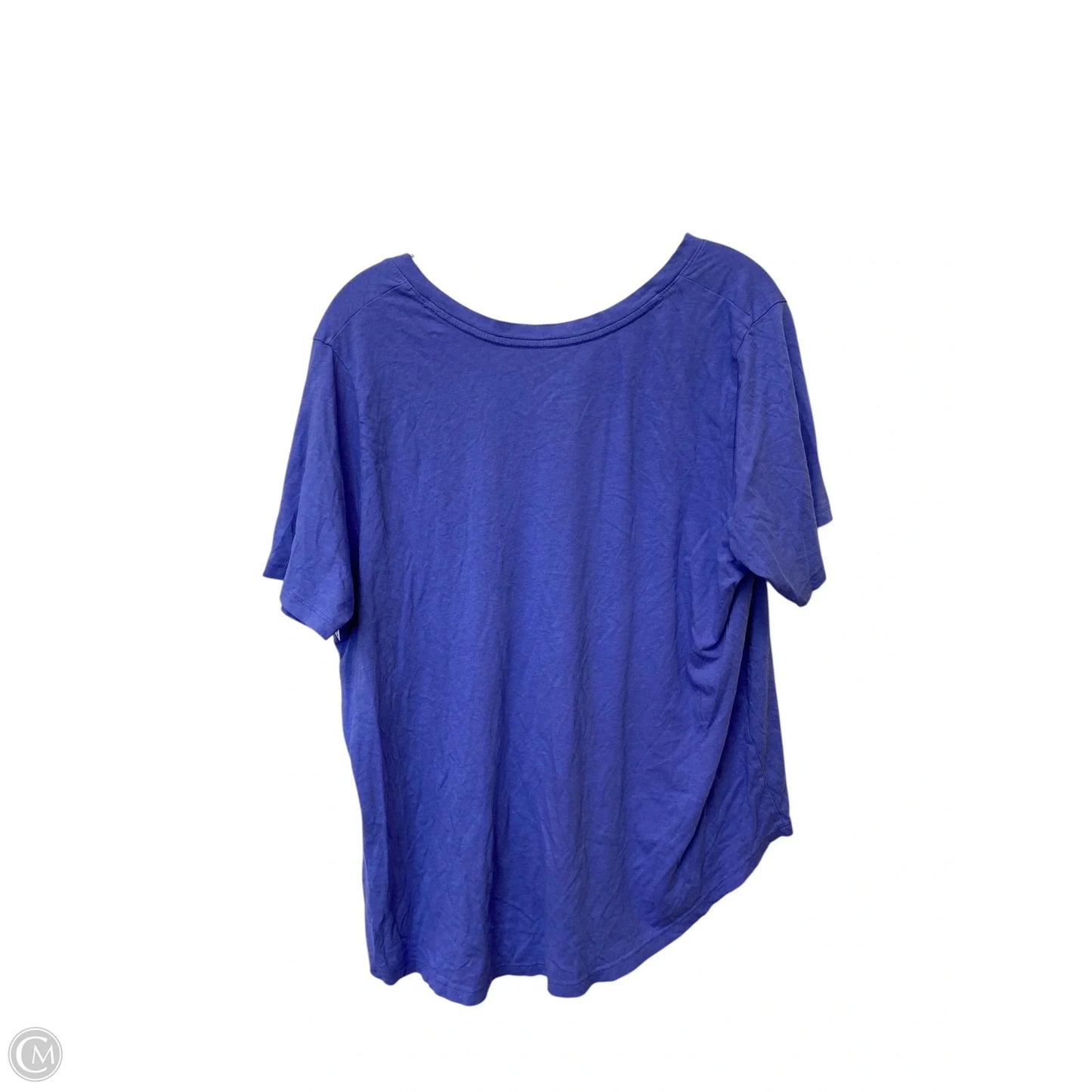 Top Short Sleeve By Terra & Sky In Blue, Size: 2x